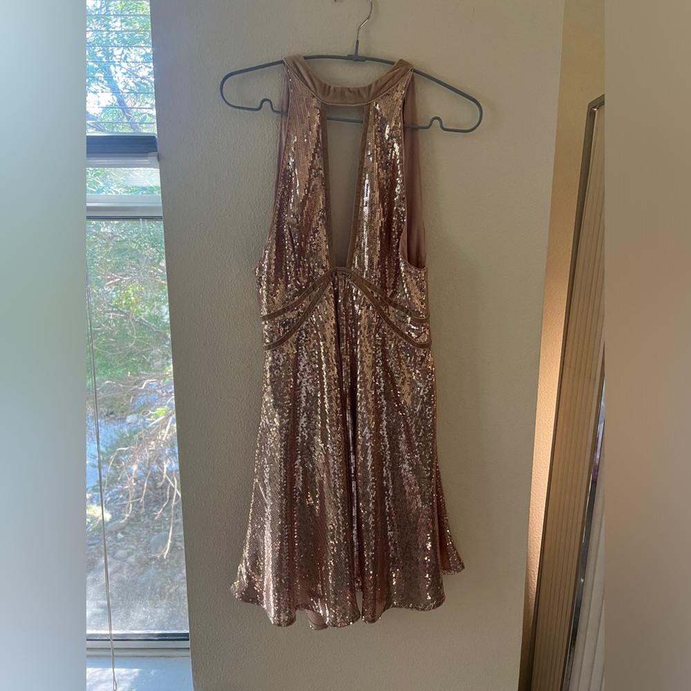 Gold Sequin Dress